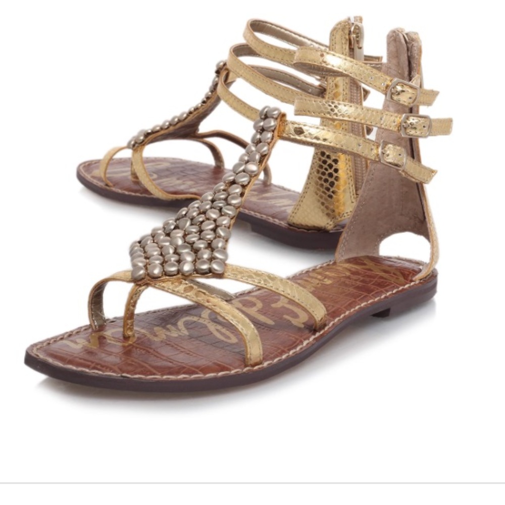 Sam Edelman ginger gladiator sandals gold color